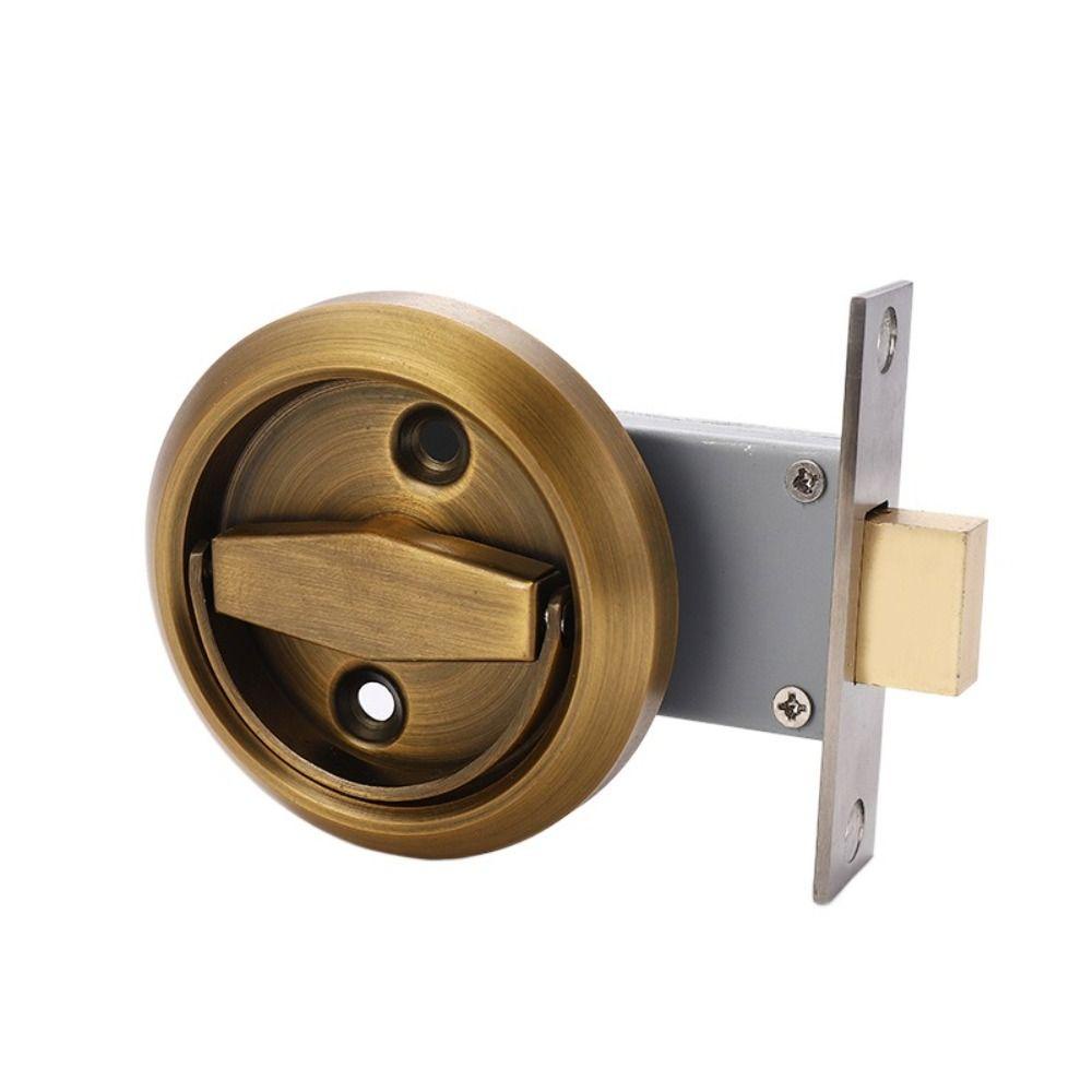 HUIJIANG Door Handle Lock Circular Hidden Furniture Drawer Wardrobe ...
