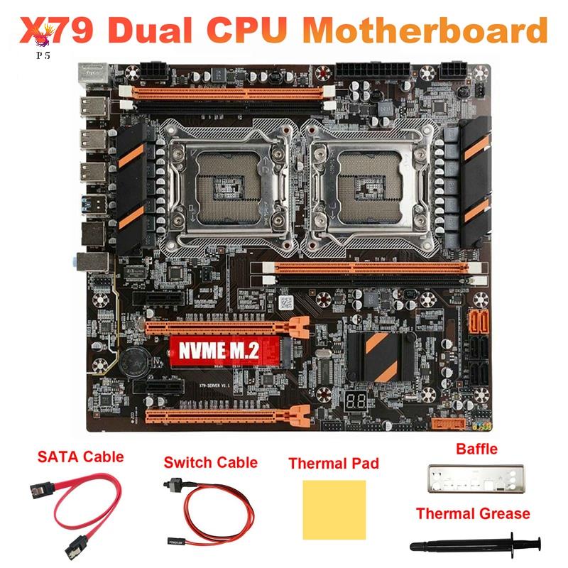 X79 Dual Cpu Motherboard M2 Nvme X79 Motherboard Sata Cableswitch