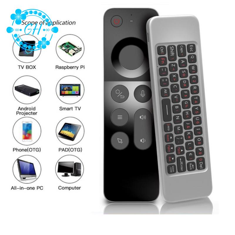 W3 2.4G Wireless Voice Air Mouse Remote Control Controller with Gyro ...