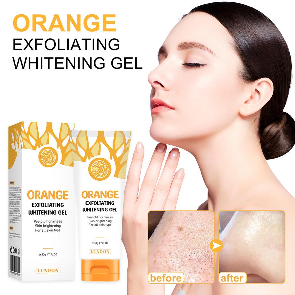 LUNOON Exfoliating Whitening Gel Skin Cleaning Bath Facial Body Scrub ...