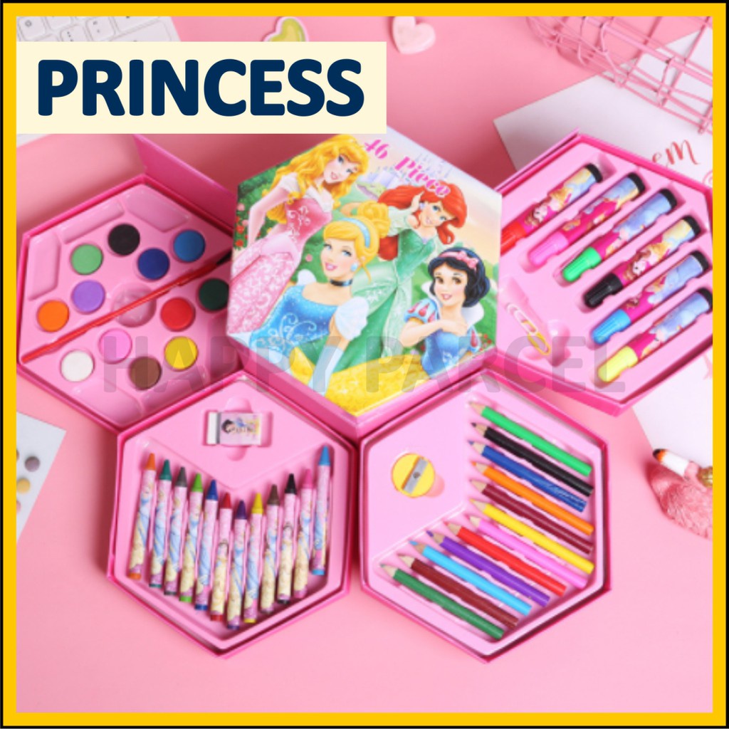 46in1 Drawing Colouring Kids Stationary Gift Set Colour Pencil Set