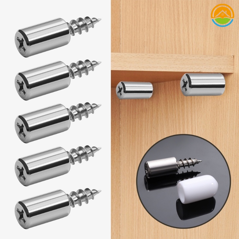 10 Sets Wardrobes Screw Partition Brackets with Non-Slip Sleeves ...