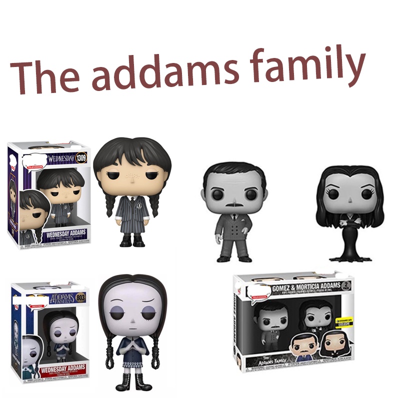 Funko Pop The Addams Family Wednesday GomeZ MORticia Action Figures ...