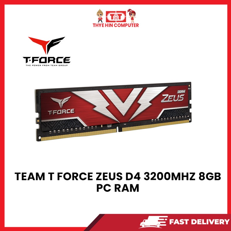 TEAM T FORCE ZEUS D4 3200MHZ 8GB PC RAM(DELIVER BY NILAI&S'BAN ...