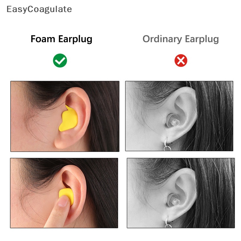 Eas 60Pcs Silicone Ear Plugs For Study Sleep Anti Noise Snore Moldable ...