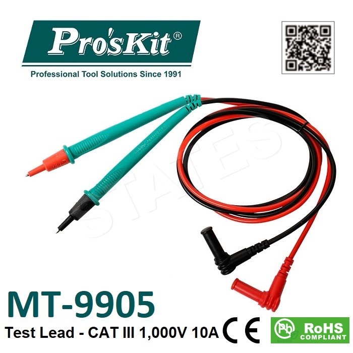 Pro'sKit MT-9905 Test Lead - CAT III 1,000V 10A (Taiwan) | Shopee Malaysia