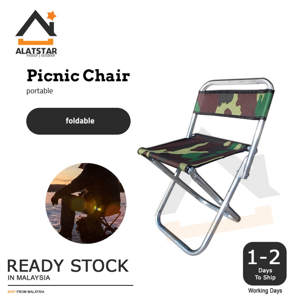 Alatstar Picnic Camouflage Folding Chair for Camping Outdoor