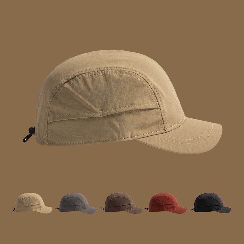 Quick Drying Hat Short Brim Baseball Cap Solid Color Hats for