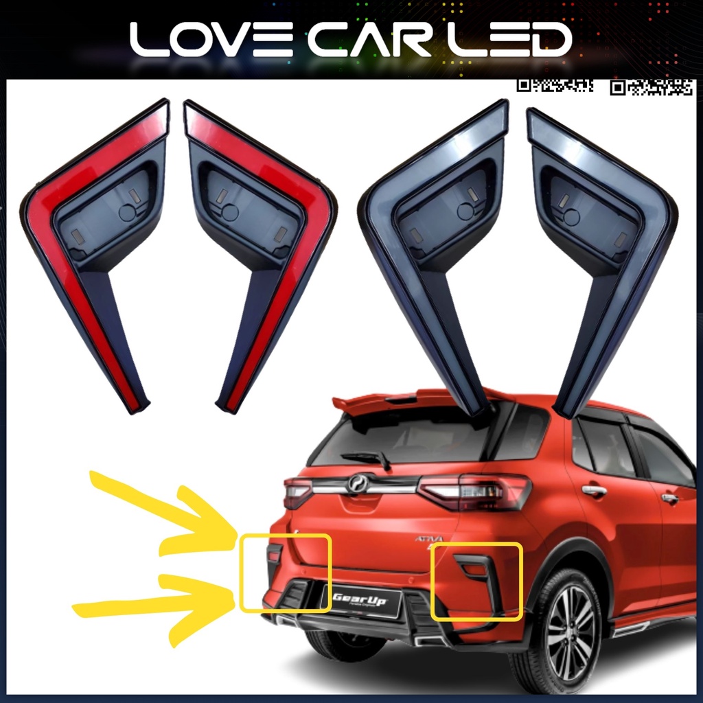 Perodua Ativa 2021 2022 2023 Rear Bumper Reflector with Running Light ...