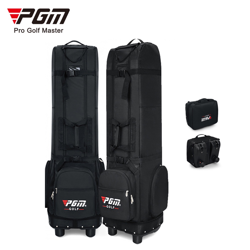 PGM HKB012 golf travel bag with wheels durable nylon waterproof black