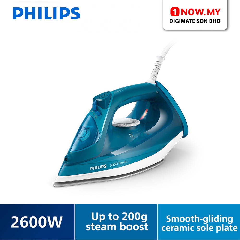 PHILIPS 2600W Steam Iron DST3040 3000 Series Powerful Steam Shopee