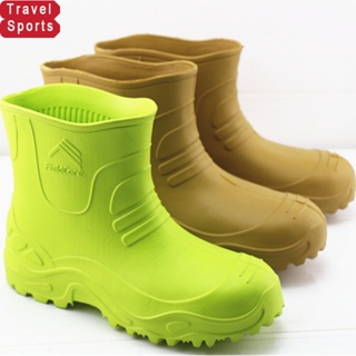 Unisex Rubber Boots Men Waterproof High Tube Shoes Anti Slip