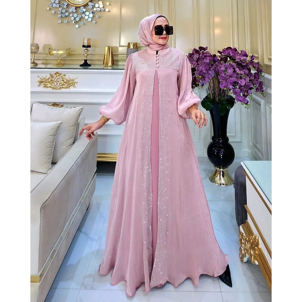 - Inara Dress Series Modern Maxy Muslim Gamis Matt Santorini Mix Velvet ...