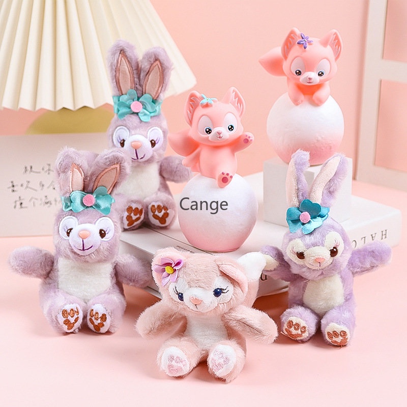 [Spot] Plush Purple Rabbit Birthday Cake Decoration Set Plush Toys ...