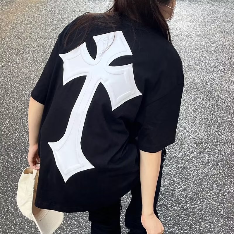 Rose Modern Tartan T-Shirt Half of Me - Cross Style