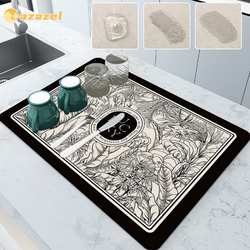 Kitchen Drain Pad Absorbent Mat Countertop Drain Pad Quick-drying Soft ...
