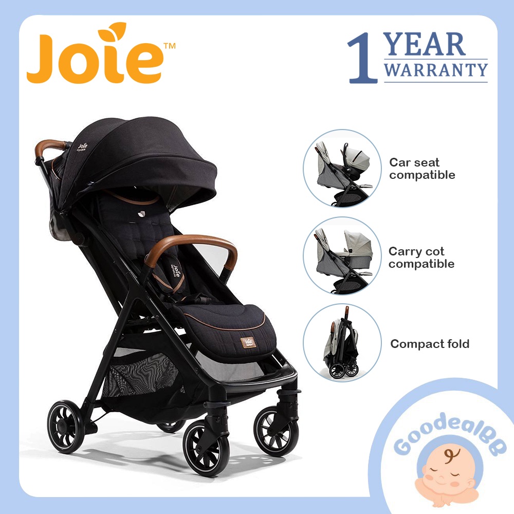 Joie Signature Parcel 3 in 1 Lightweight Compact Stroller For Birth to