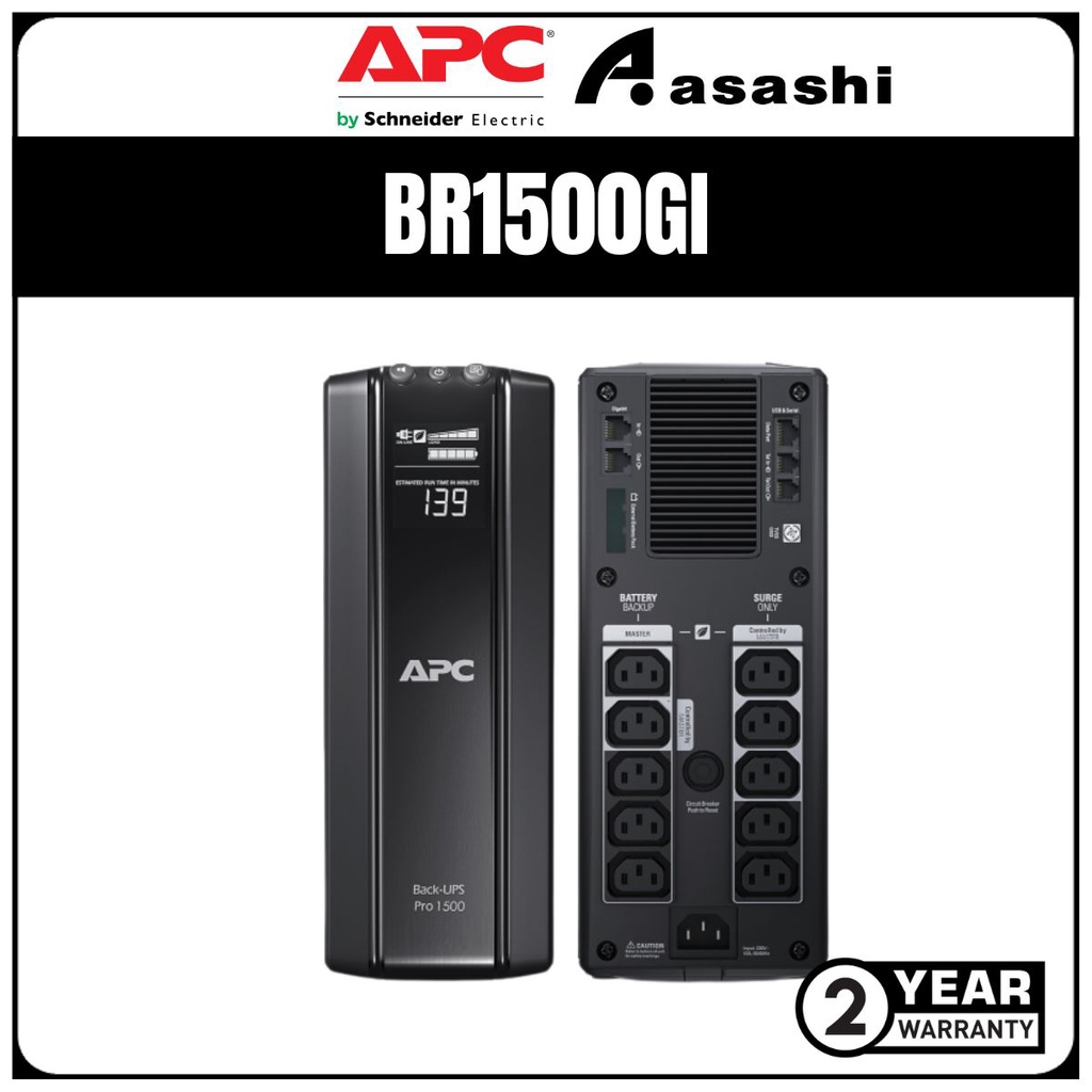 APC BR1500GI PowerSaving BackUPS Pro 1500, 230V 1500VA UPS Shopee