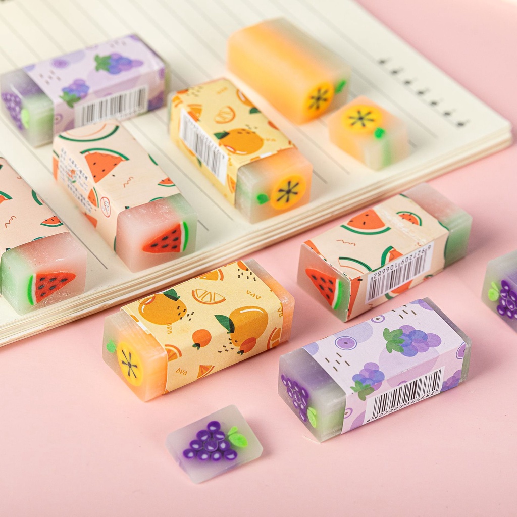 Creative Fruit Eraser Primary School Students Exam Cute Pencil Eraser