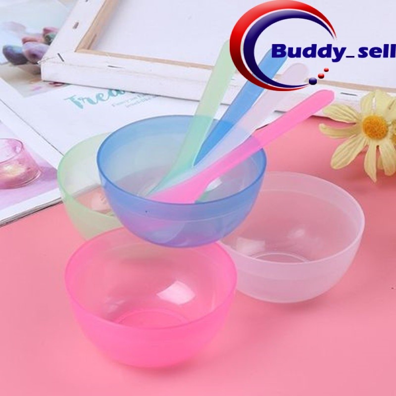 Plastic Transparent Mask Bowl with Mixing Stick Spoon Mask Stick ...