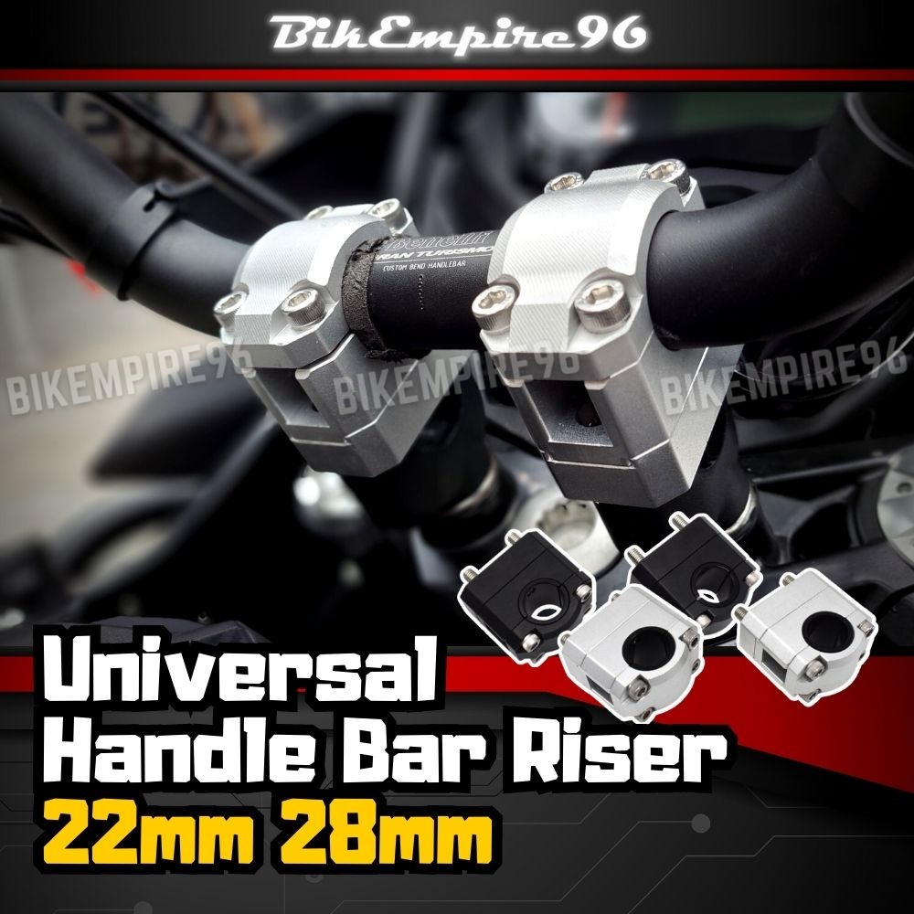 Universal Motorcycle Heavy Duty Handle Bar Riser 22mm 28mm Improving ...