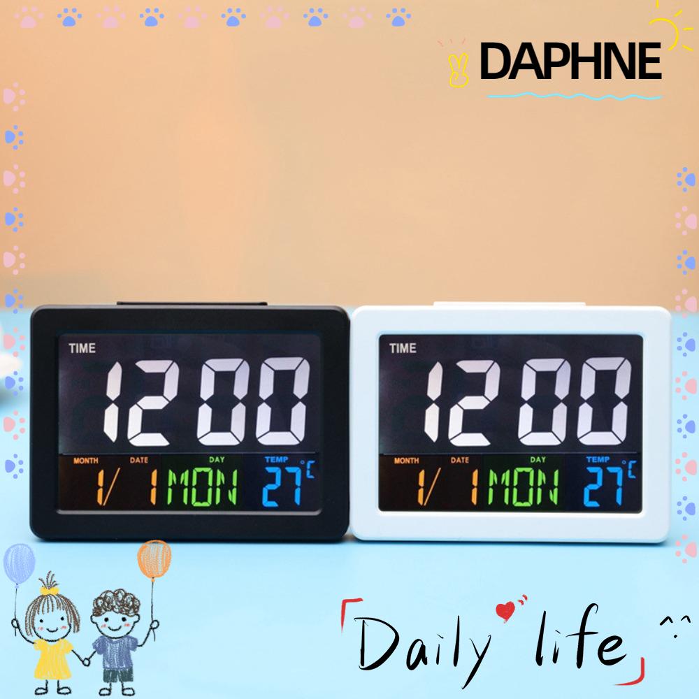 DAPHNE-HOME Electronic Alarm Clock, Time Temperature Display Digital ...