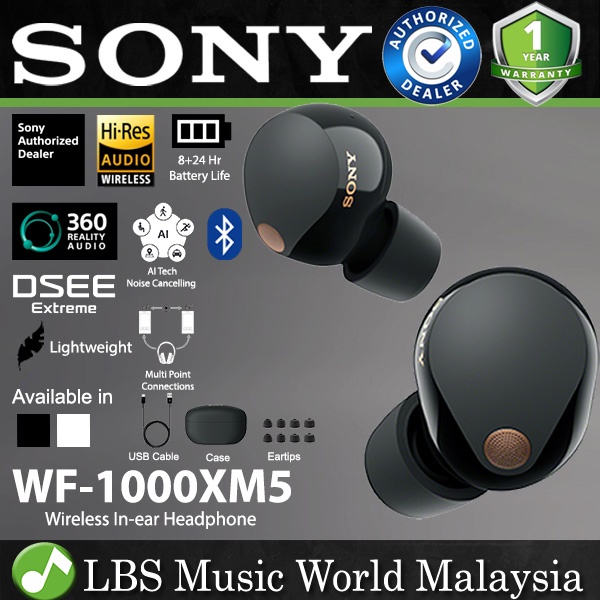 Sony WF1000XM5 Truly Wireless Noise Cancelling Headphone Earbuds With ...