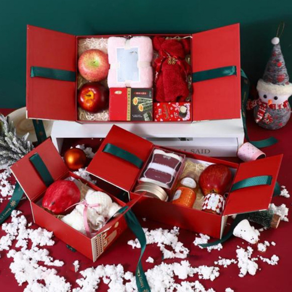 hanoim1 Color Gift Box Bowknot Decorated Gift Box Christmas Gift Box