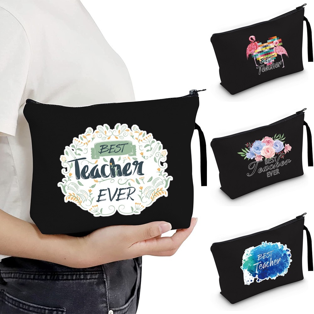 Bridesmaid Cosmetic Bags for Girl Teacher Organizer Key Makeup Travel ...
