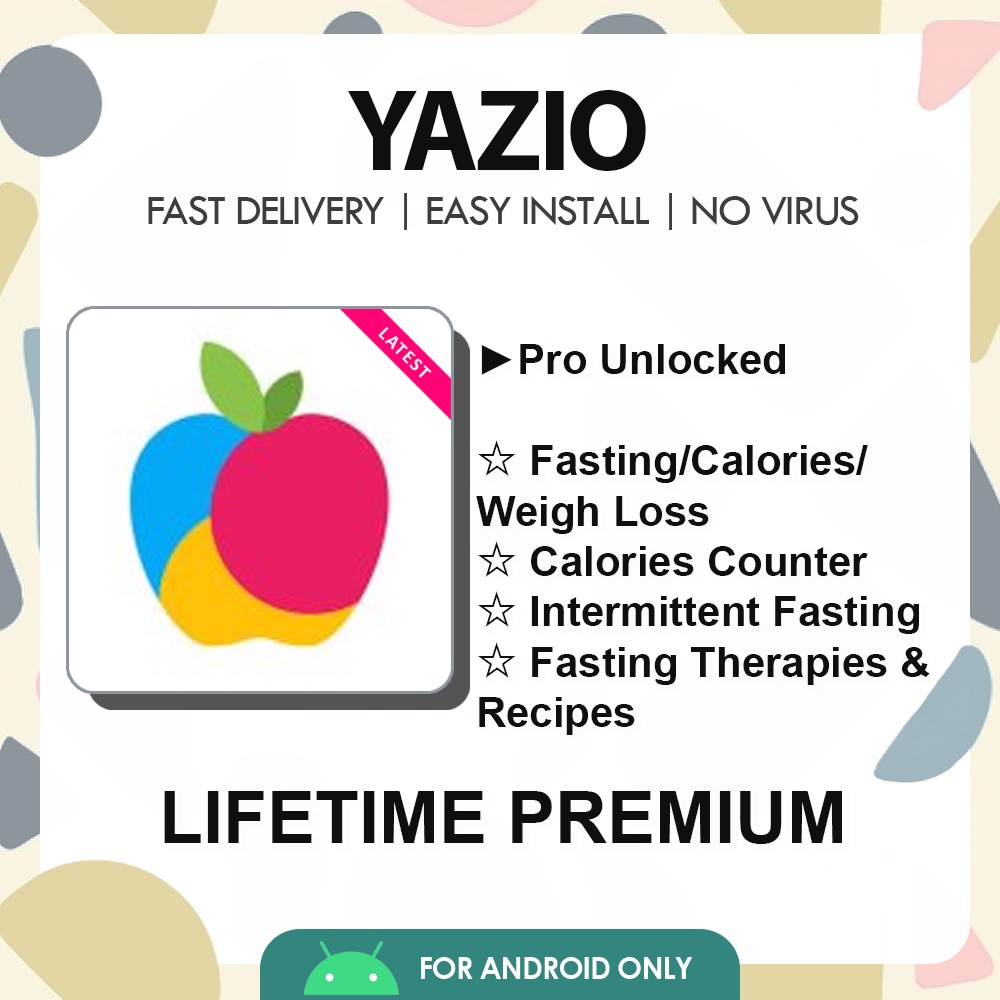 YAZIO ⚡ Latest 2024 ⚡ Lifetime Premium ⚡ Android APP Health & Fitness