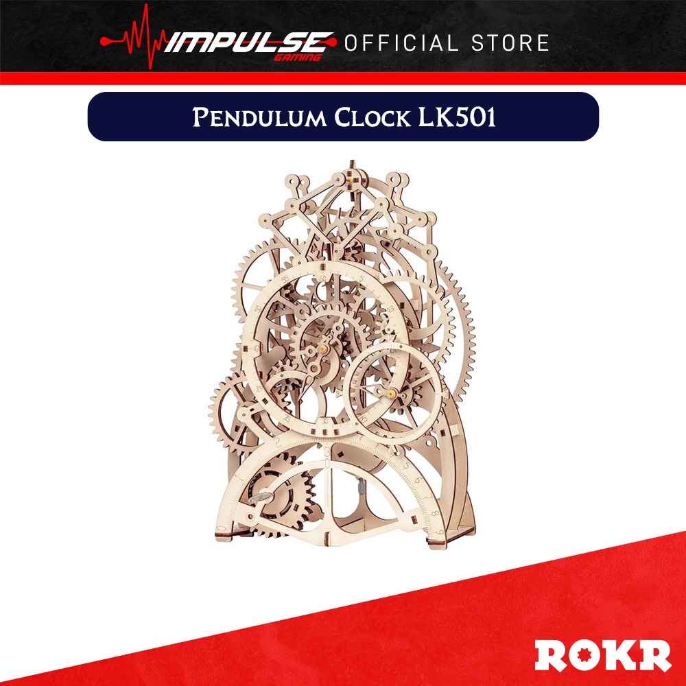 Robotime ROKR Pendulum Clock Mechanical Gears LK501 Shopee Malaysia