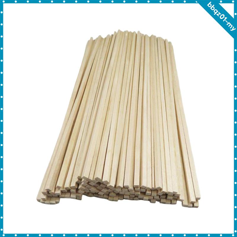 Bbqzefmy Pcs Wooden Square Dowel Rod Unfinished Wood Sticks Woodcrafts Small Arts Long Dowel