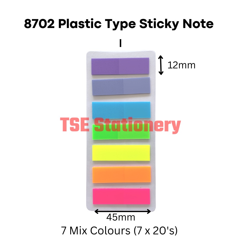 8702 Plastic Type Sticky Note Post it Pad Sticker Indexer Sticker ...