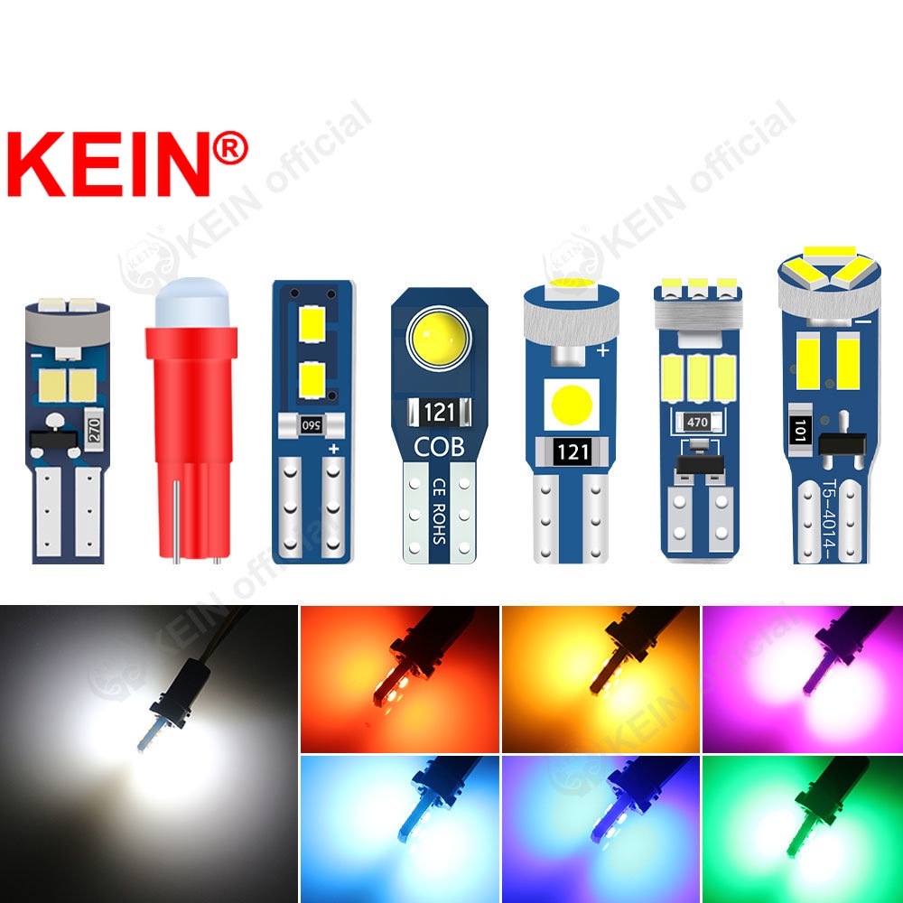 KEIN 5PCS T5 Led Meter Bulb Instrument Dash Light W3W T5 Led Meter Bulb ...