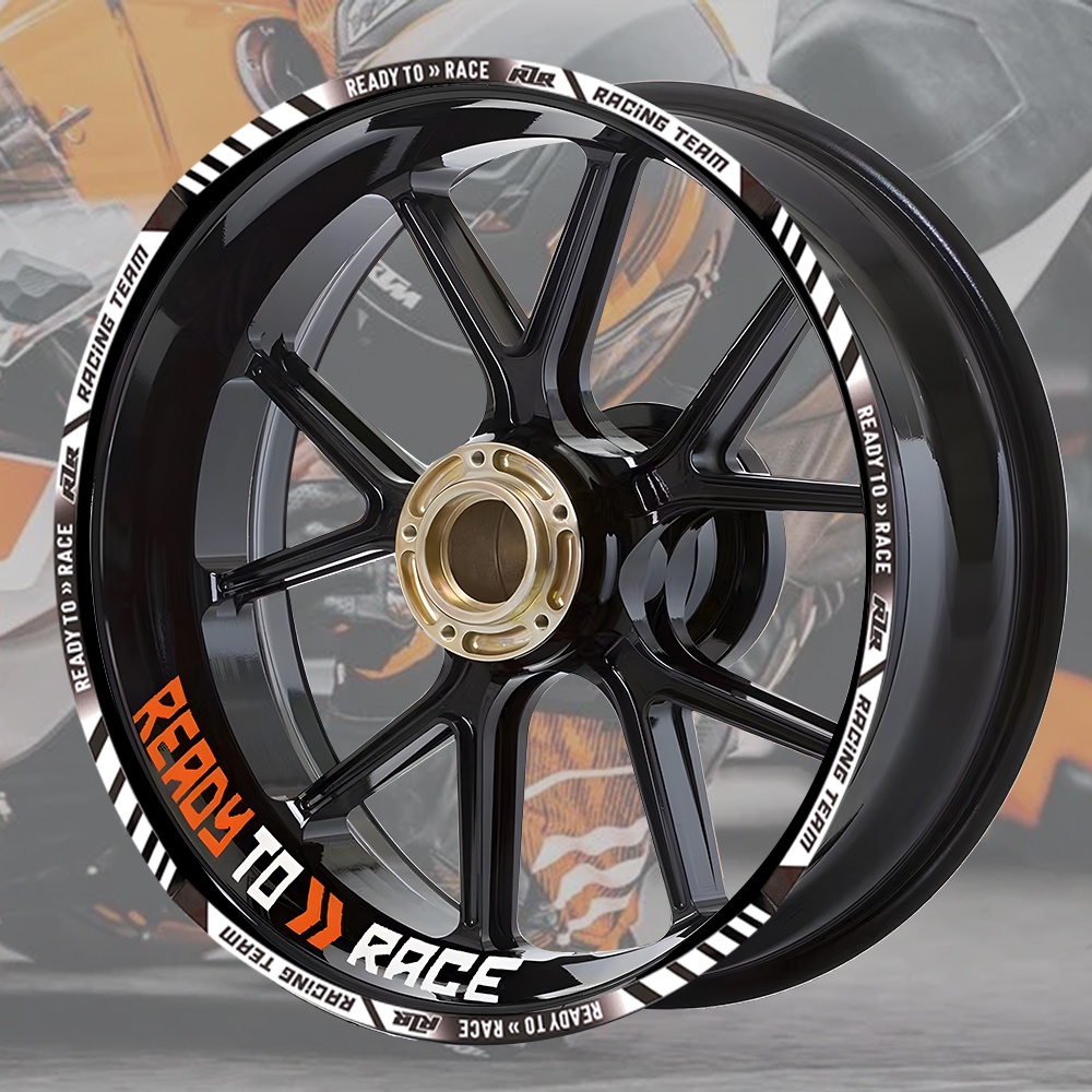 KTM Duke Motorcycle Wheel Sticker 17 Inch Rim Stripe Tape READY TO RACE ...