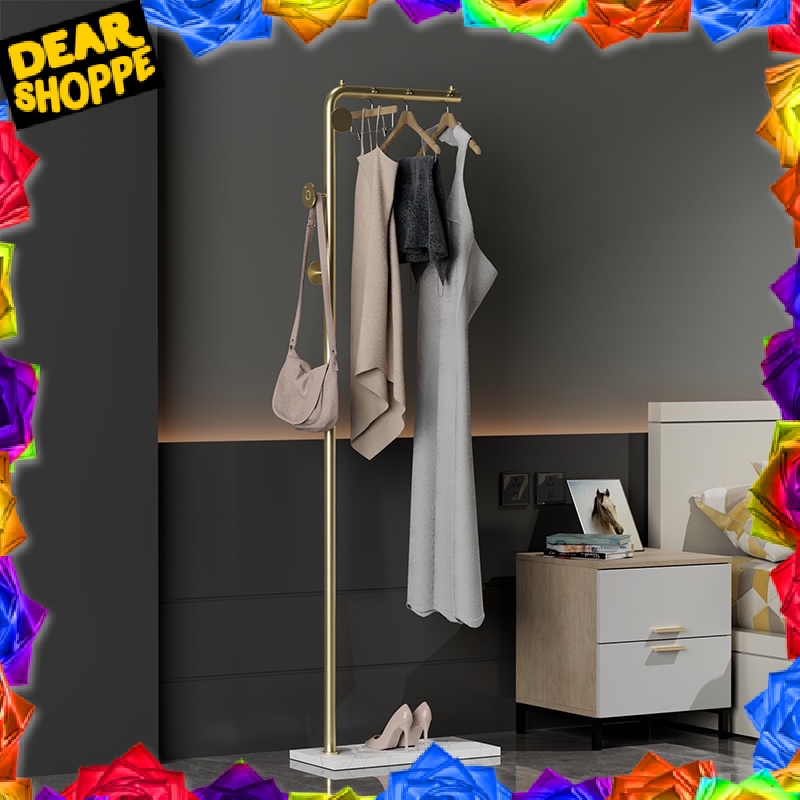 DEAR Marble Coat Rack Floor Bedroom Hanger Living Room Vertical Storage