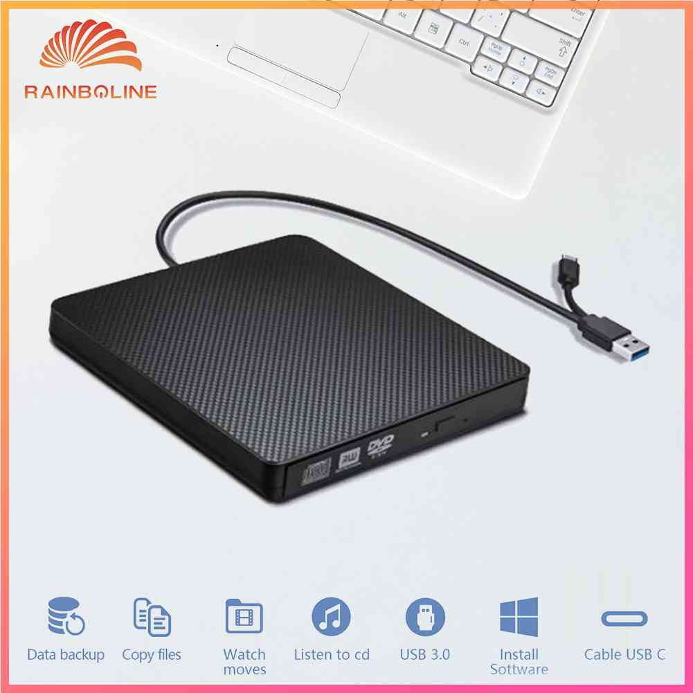Rain 12.7mm USB 3.0 TypeC Optical Drive Enclosure Case Double