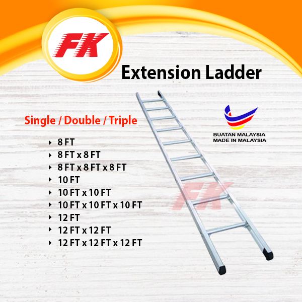 Tangga Slide Extension Ladder (Single,Double,Triple) | Shopee Malaysia