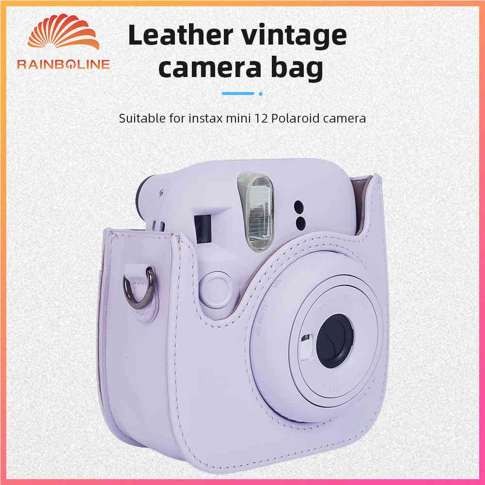 Rieibi Custodia Rigida EVA Per Fujifilm Instax Mini 12/11/9/8/40/7+ – Impermeabile, Con Tracolla E Tasca Accessori, Nero - 5