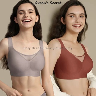 专柜品质 B-F cup large size seamless bra, women's large chest show small anti- sagging no-wire fat mm thin bra, M-4XL plus size underwear
