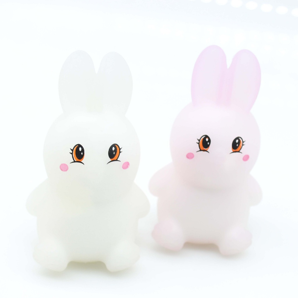 Cute Rabbit Squishy Toys Set Change Color Stress Relief Toys Antistress 