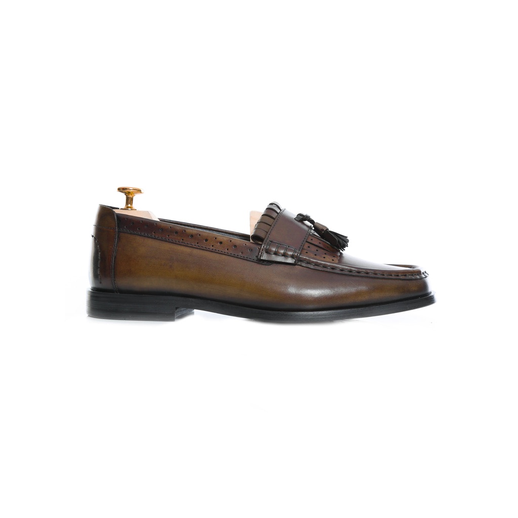 Fringe Classic Loafer Khakis with Tassel (Hand Painted Patina