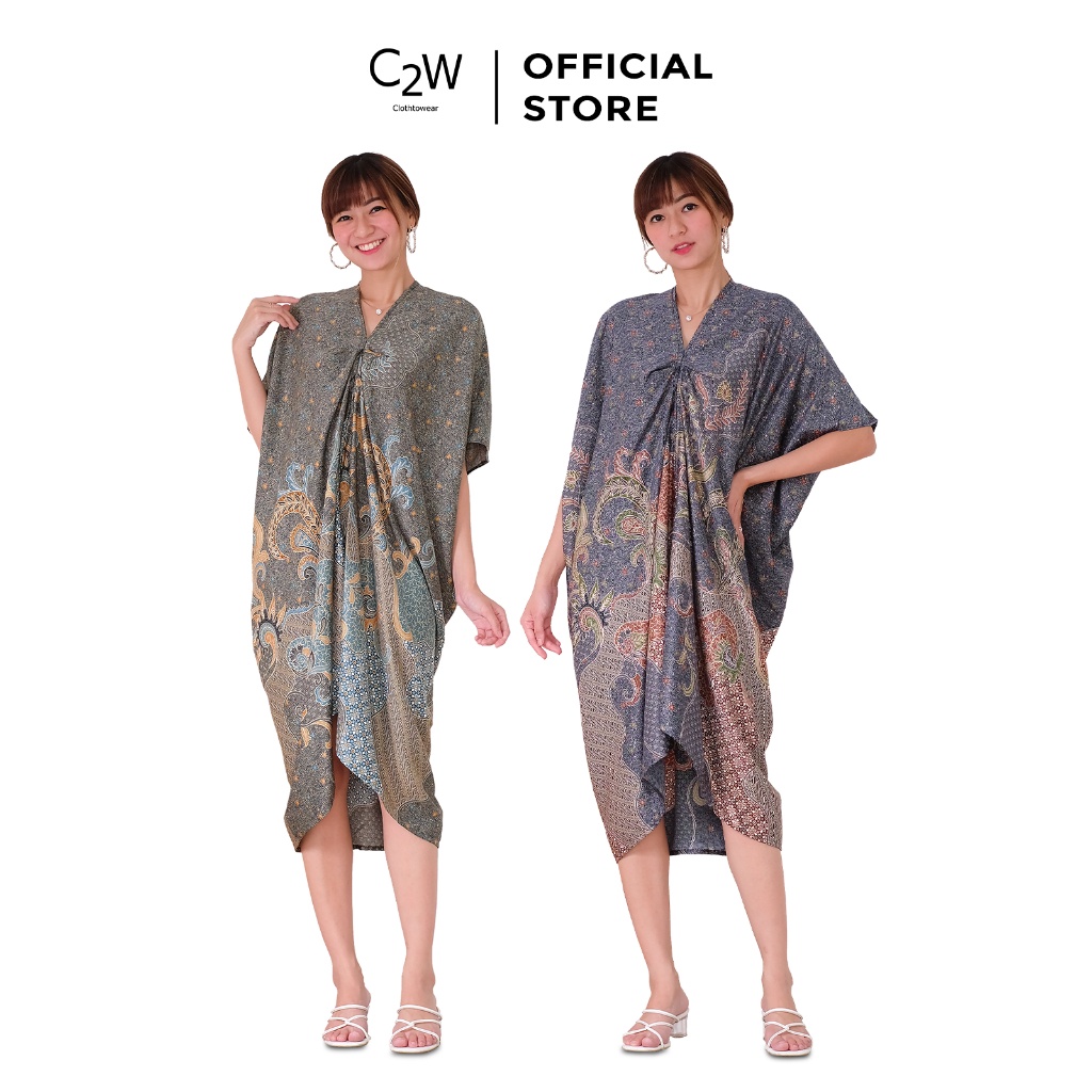 C2w Clothtowear Kaftan Batik Women All Size Satin Brocade Clothes 