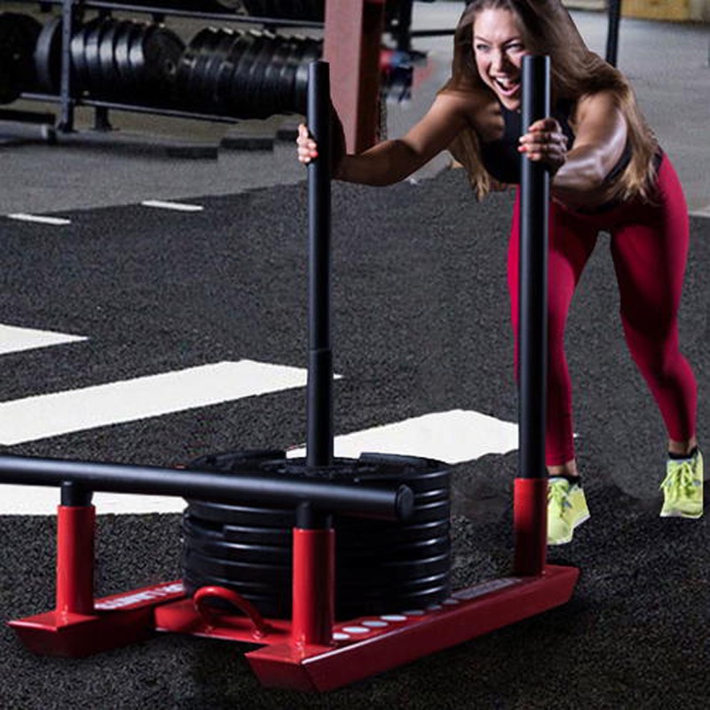 Fitness Weight Trolley Sled Car Can Add Dumbbell Piece Gym Athletics