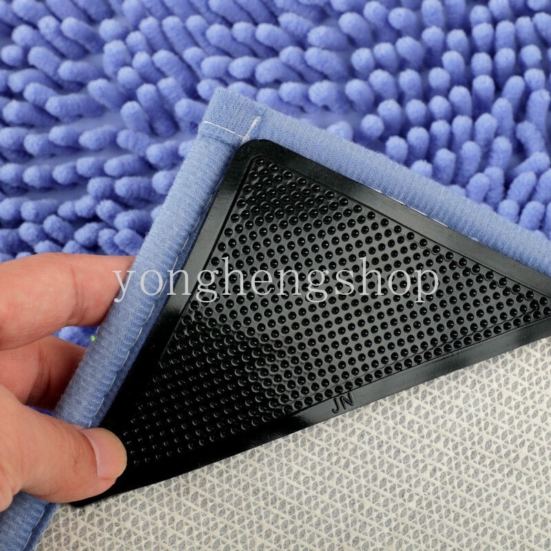 4pcs Washable Reusable Silicone Anti Skid Carpet Mat Grippers Stopper ...