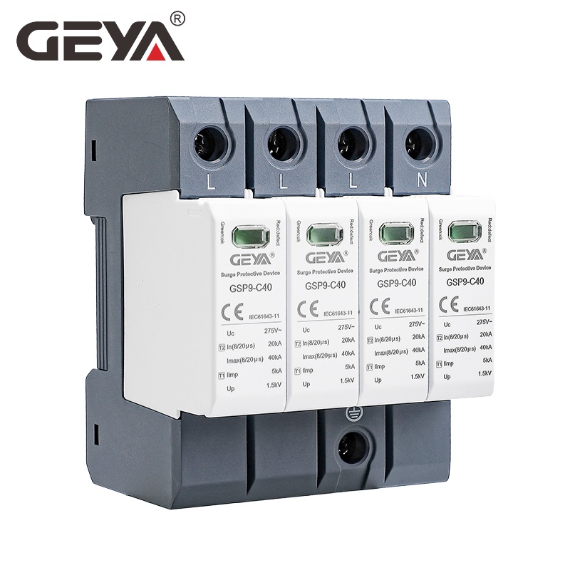 GEYA Solar PV de bajo Voltaje Protector contra sobretensiones DIN Rail