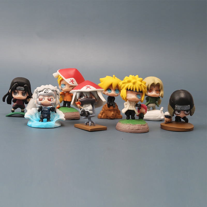 8-piece Set NARUTO Garage Kit NARUTO Wave Feng Shuimen Kakashi Ape ...