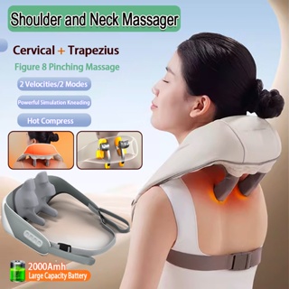 Shoulder And Neck Massager, Clamp Kneading Trapezius Muscle Relax Hot  Compress Neck Massager