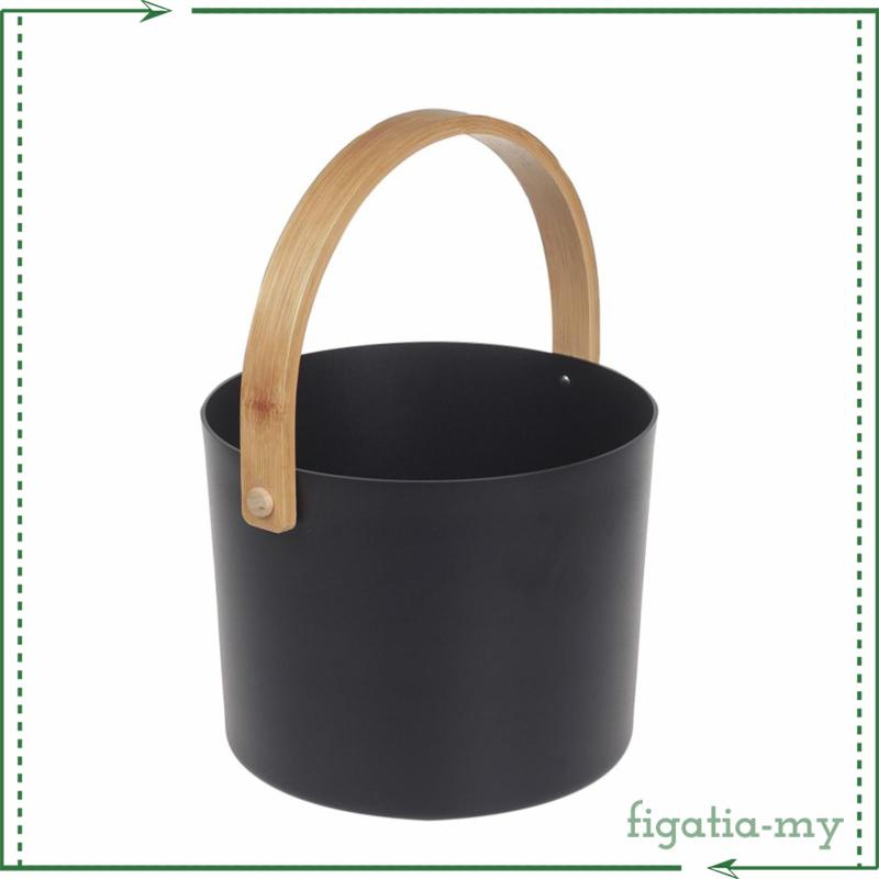 [FigatiaMY] Aluminum Sauna Bucket with Ladle Sauna Water Bucket for SPA
