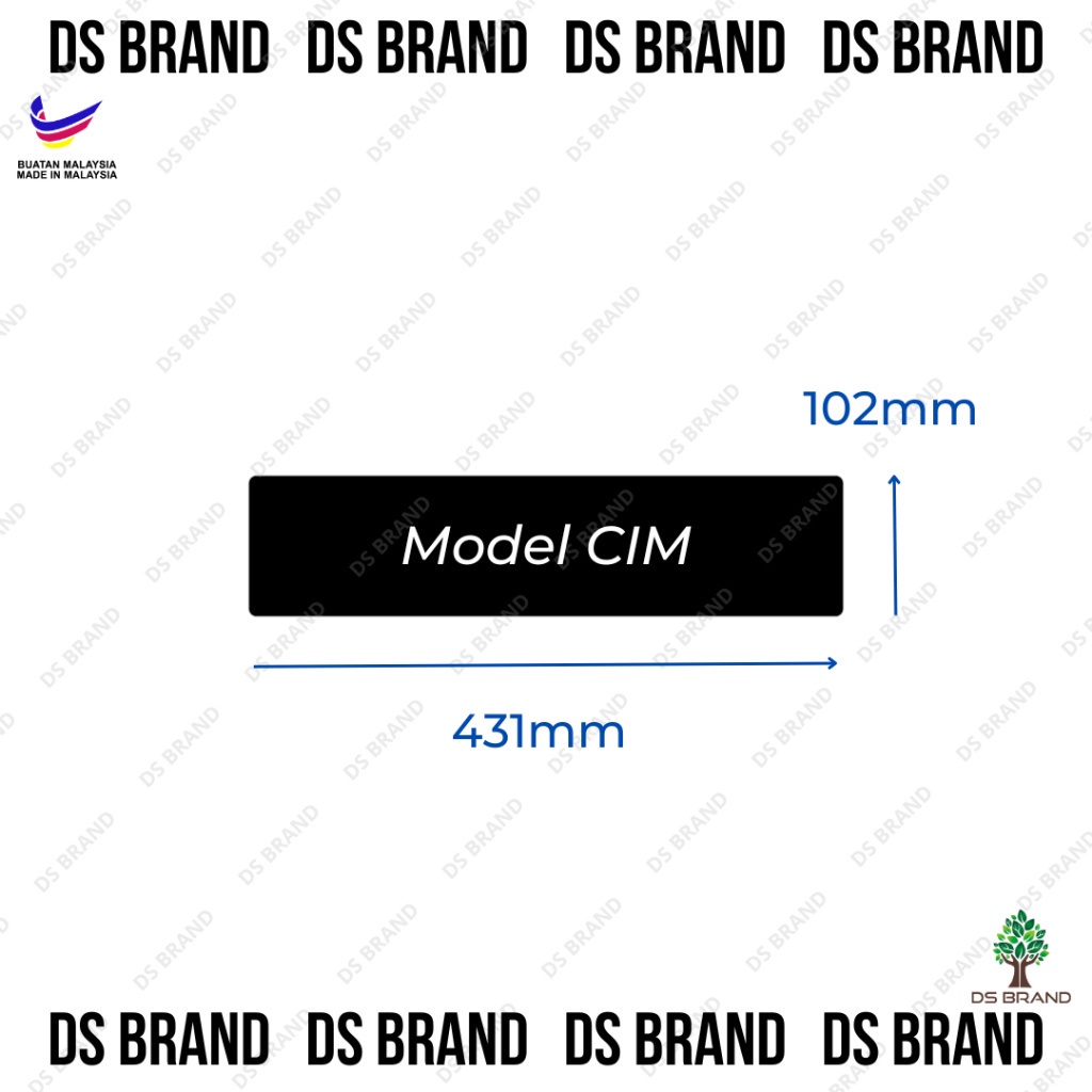 Car 3D Crystal Number Plate / Nombor 3D Plate Kereta with Double Sided